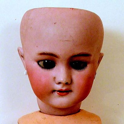 null French made baby from SFBJ, head in cast biscuit, open mouth, blue moving eyes...