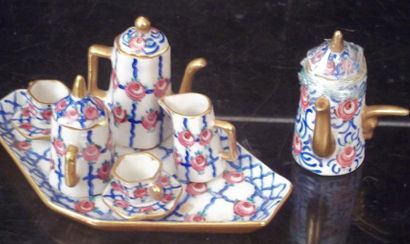  Very nice porcelain coffee set on a tray...