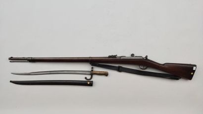 null Fusil d'infanterie Chassepot modèle 1866, canon marqué "S 1868", garnitures...