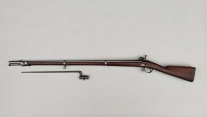 null Infantry percussion rifle model 1842 T.
Round barrel with thundering sides....