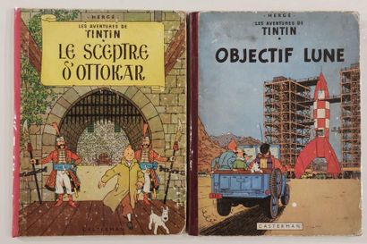 null HERGE Editions CASTERMAN
Lot de bandes dessinées Les Aventures de Tintin 
Le...