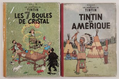 null HERGE Editions CASTERMAN
Lot de bandes dessinées Les Aventures de Tintin 
Les...