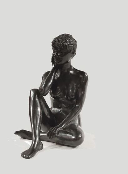  CLAUDE GOLFIER (1932) Laura Bronze proof, original edition cast iron with black...