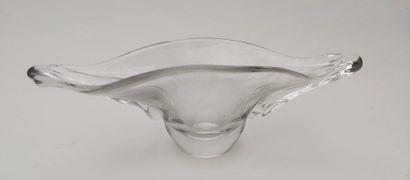 null DAUM
Crystal CUP of oblong shape, 20th century around 1960, marked near the...