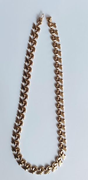 Articulated necklace in 750°/°° yellow gold...