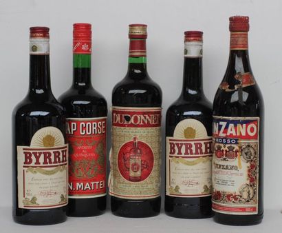 null 5 end VIEUX APERITIFS: CINZANO, CAP CORSE, VIEUX BYRRH, DUBONNET