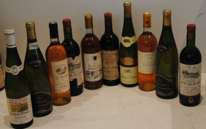 null 10 bout MISCELLANEOUS WINES : ALSACE, MONTBAZILLAC, ST EMILION...