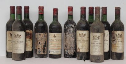 null 11 end 8 CHT PISTOULET ST EMILION 1970 (NLB AND BEGINNING), 3 CHT GISCOURS VIEILLE...