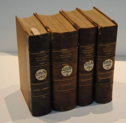 null Ventes anglaises Sotheby, 4 vols. 1913 1920 (1&2) et 1922