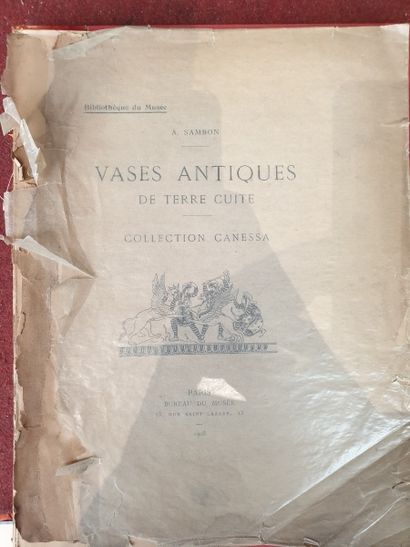 null A Sambon, Vases antiques de terre cuite-Collection Canessa, Paris 1905.