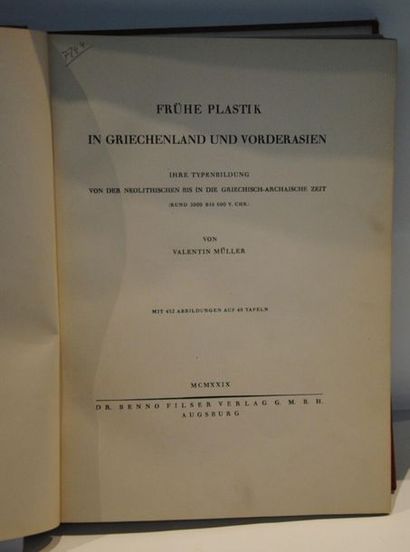null Valentin Müller, Frühe Plastik in Grieschenland und Vorderasien, Augsburg 1...