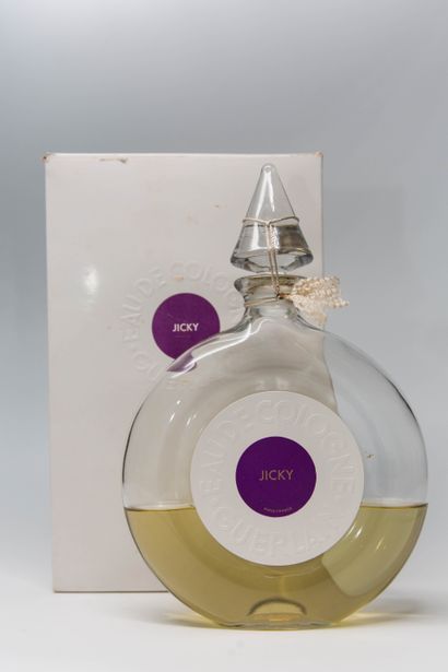 null Guerlain - "Jicky" - (1889)

Imposing moulded colourless pressed glass bottle...