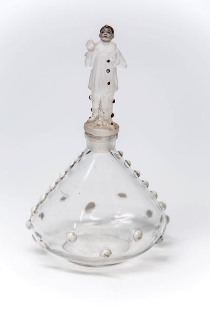  Dubarry - "English Lavender" - (1920s) 
Colourless pressed moulded glass flask of...