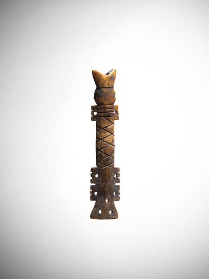 null YORUBA (Nigeria)

WHISTLE in ivory with engraved decoration; beautiful patina...