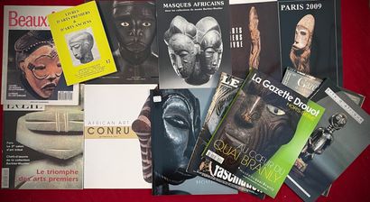 null 13 Tribal art exhibition catalogues and various magazines dealing with African...