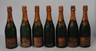 7 bottles of CHAMPAGNE RUINART (very dirty...