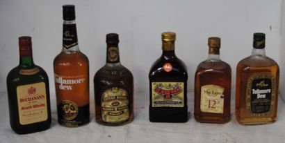 null 6 bout WHISKIES : MAC LEAN 12 ANS, BUCHANAN'S, TULLAMORE, CHIVAS 12 ANS, YEAULD...