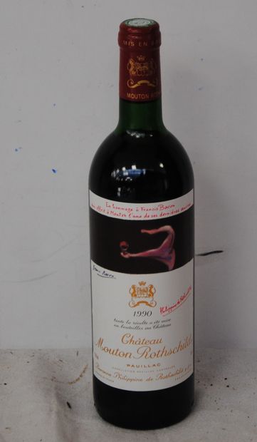 null 1 bout CHT MOUTON ROTHSCHILD 1990 (niveau légèrememt bas)