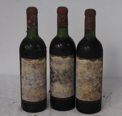 null 3 bout CHT MOUTON BARON PHILIPPE 1966 (1bg, 2 nlb, very dirty labels)
