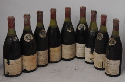 null 9 bout GEVREY CHAMBERTIN LOUIS LATOUR 1979 (1 debut, 3 ntlb, étiquettes sales...