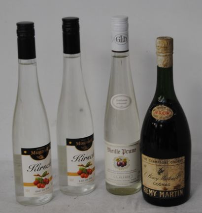 null 4 bout ALCOOLS DIVERS : GRANDE FINE CHAMPAGNE, KIRSCH, VIEILLE PRUNE