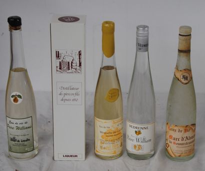 null 5 bout ALCOOLS BLANC : MIRABELLE, POIRE, MARC D'ALSACE
