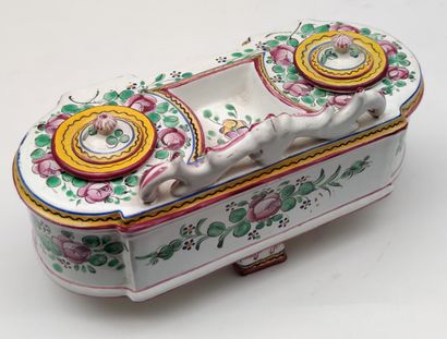 null 
HOLY CLEMENT
INK "chest of drawers" in polychrome enamelled earthenware with...
