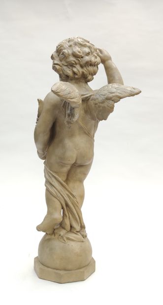 null 
Terracotta STATUTE representing a cherub, work from the first half of the 20th...