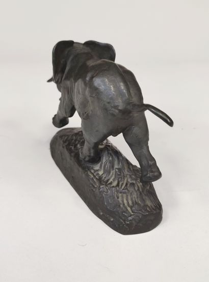null 
Antoine Louis BARYE (1795-1875)
Senegalese Elephant
Antique green patinated...