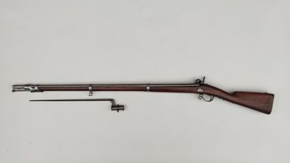 null 
Fusil d’infanterie à percussion modèle 1842 T.
Canon rond à pans au tonnerre....