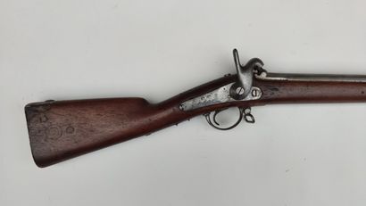 null 
Fusil d’infanterie à percussion modèle 1842 T.
Canon rond à pans au tonnerre....