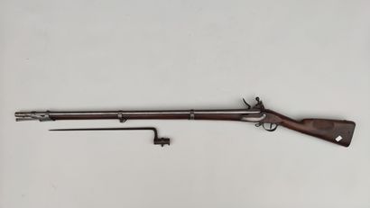 null 
Fusil d’infanterie à silex type An IX, utilisé dans la Garde nationale.
Canon...