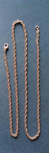 null 
CHAIN in yellow gold 750°/°°° , Weight : 18.1 gr Length : 61 cm