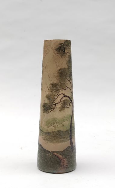 null 
LEGRAS industry
Acid-etched glass industrial edition vase with landscape decoration,...