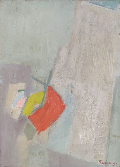 null 
GARBELL Alexandre (1903 - 1970)
Composition rouge et jaune 1955
Huile sur toile...