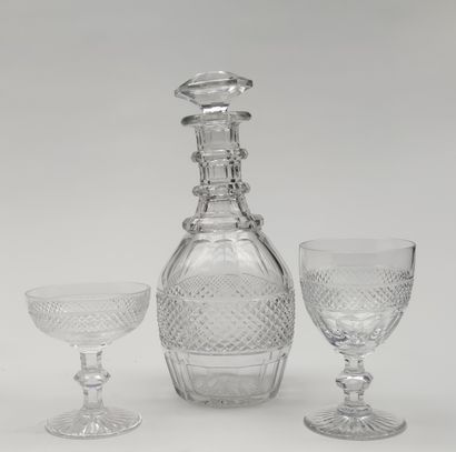 null 
SAINT LOUIS
Trianon model
Part of a glass set including 12 water or red wine...