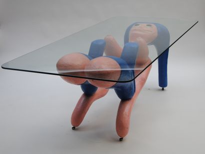 null 
Charles SEMSER (Philadelphie 1922- Paris 2011)
La Femme de Barbe Bleue, 1970
Femme-Table...
