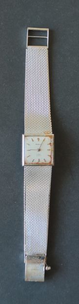 null 
MONTRE-BRACELET de dame en or gris 750°/00, Poids brut : 43.5 g (mouvement...