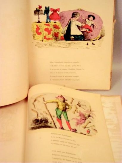 TRIM (avec illustrations par Gustave JUNDT) «LA POUPEE», in 4, (circa1863) + «POLICHINELLE»,...