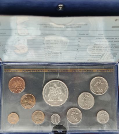 null 
Album including a set of French coins from the 19th and 20th centuries and...