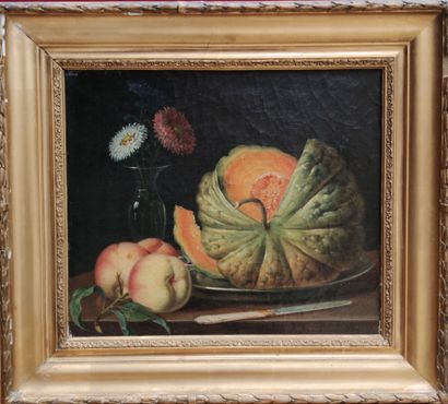 null 
Alexandre BOURDIER (?-1945)
Still life with fruits
Oil on canvas signed and...