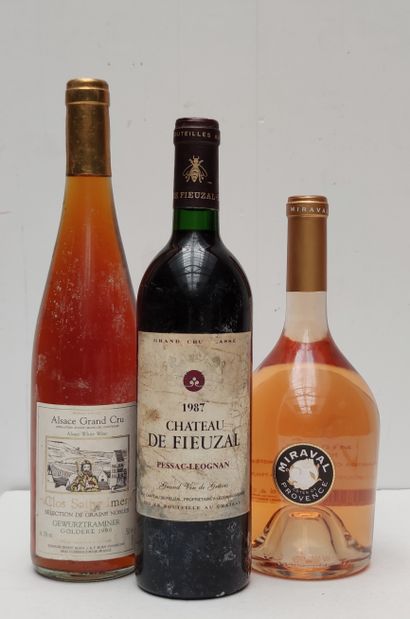 null 
3 BOUT : 1 CHT FIEUZAL 1987, 1 CLOS ST IMER 1998 SGN, 1 MIRAVAL 2013 PERRIN 

(NLB,...
