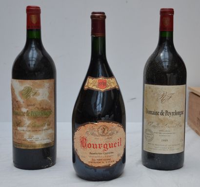 null 3 mag 2 DOMAINE DE LA PEYRELONGUE ST EMILION GD CRU 1986 et 1989 (étiquettes...