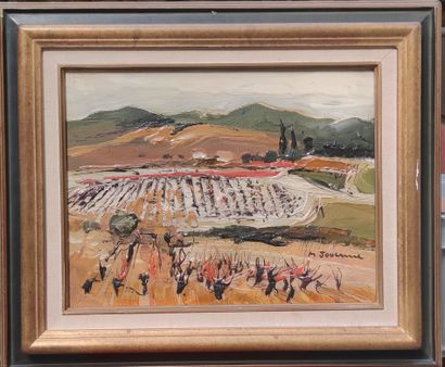 null Michel JOUENNE ( born in 1933) 

"The white vines" oil on canvas signed lower...