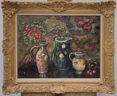 null 
Pierre DUMONT (1884-1936)




Nature morte aux trois pichets 
Huile sur toile...