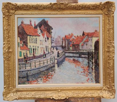 null André WILDER (1871-1965) 

Canal à Bruges

Huile sur toile signée en bas à gauche

60...