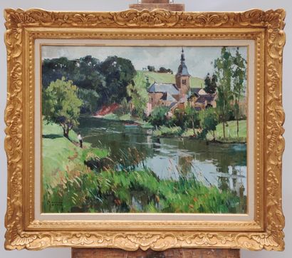 null MAURICE-MARTIN (1894-1978) 

Small village on the Loir 

Oil on canvas signed...