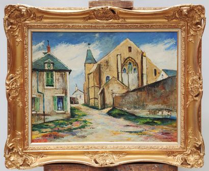 null 
Elisée MACLET (1881-1962)


View of a church in the suburbs
Oil on board marouflaged...