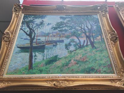  Paul MADELINE (1863-1920) The Port of Longivy, circa 1919 Oil on canvas signed lower...