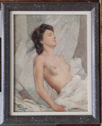 null Maurice Ambroise EHLINGER (1896-1981)

Drowsy young girl, naked torso 

Oil...